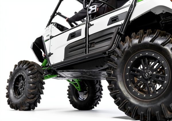 SuperATV Black 1.75" Heavy Duty Rock Slider for Kawasaki Teryx 4 2012+-6