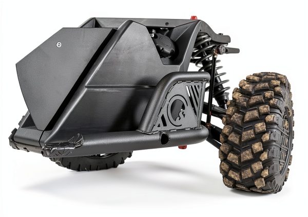Polaris Ranger Rock Sliders SuperATV Black 1.75in Steel UV Powder Coat-3