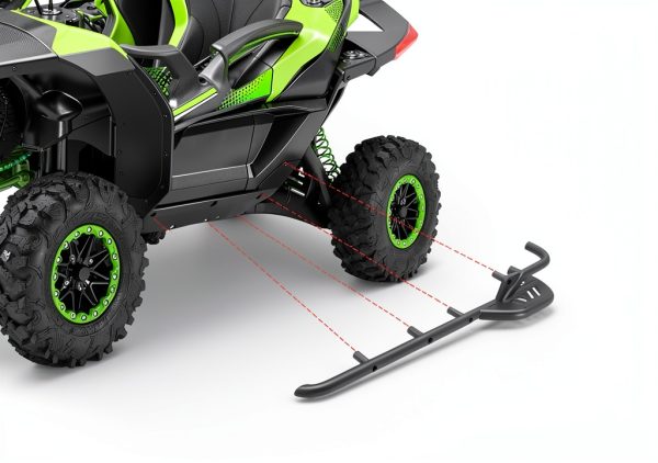 ELITEWILL Rock Sliders for UTV Green Powder Coated Alloy Steel EW C680-2