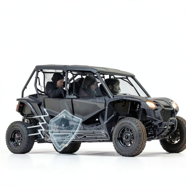 Rock Slider POKIAUTO UTV Black Powder Coated Iron for Honda Talon-1