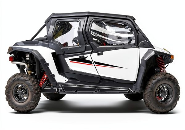 POKIAUTO UTV Nerf Bars for 2024-2025 Polaris RZR XP 4 1000 Black Alloy-2