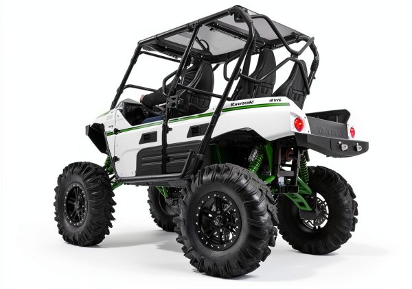 SuperATV Black 1.75" Heavy Duty Rock Slider for Kawasaki Teryx 4 2012+-5