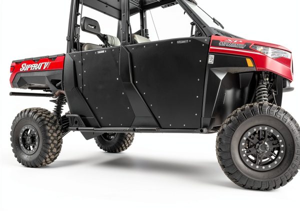 Polaris Ranger Rock Sliders SuperATV Black 1.75in Steel UV Powder Coat-6