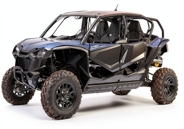 Rock Slider POKIAUTO UTV Black Powder Coated Iron for Honda Talon-4