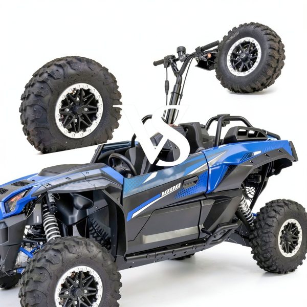 Kawasaki Teryx KRX 1000 Nerf Bar SLORIMOD Black Powder Coated Steel-1