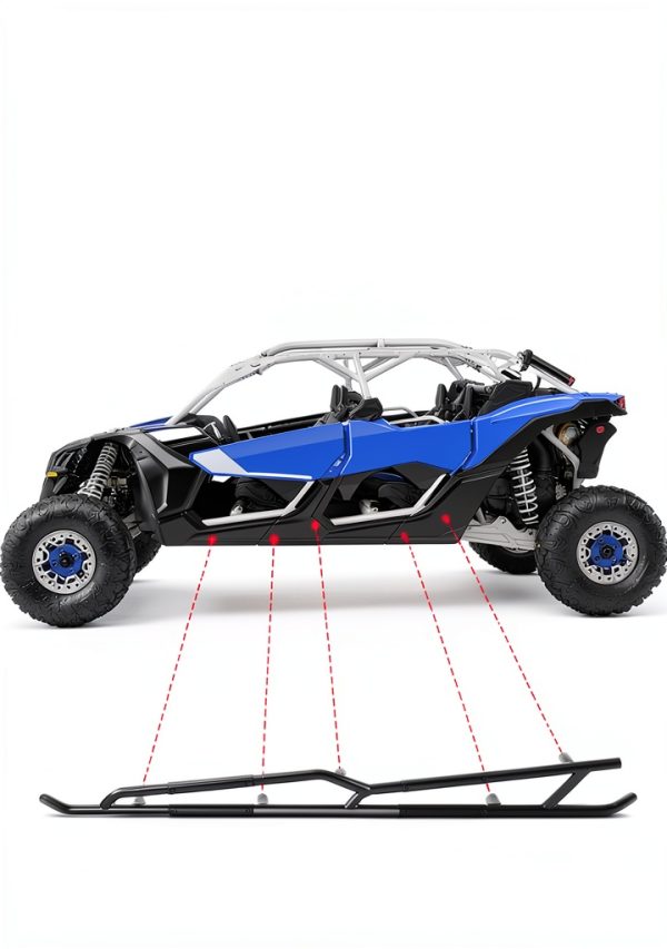 KEMIMOTO X3 Max Nerf Bars Black Alloy Steel Side Protectors-4