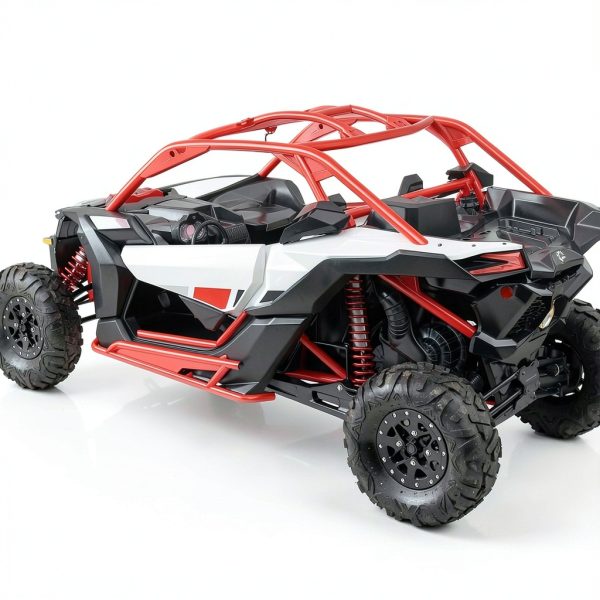 Nerf Bars Kojem Red Steel for Can‑Am Maverick X3 R LYMM‑213‑RD‑Z1-4