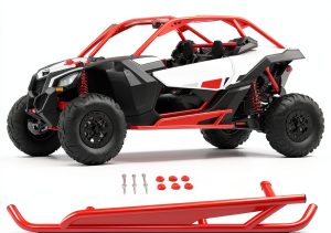 Nerf Bars Kojem Red Steel for Can‑Am Maverick X3 R LYMM‑213‑RD‑Z1-0