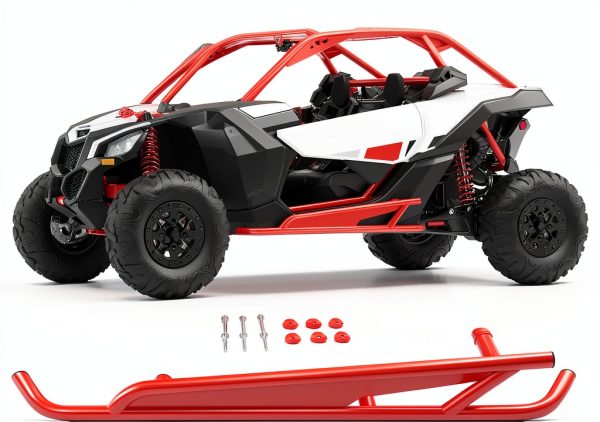 Nerf Bars Kojem Red Steel for Can‑Am Maverick X3 R LYMM‑213‑RD‑Z1-0