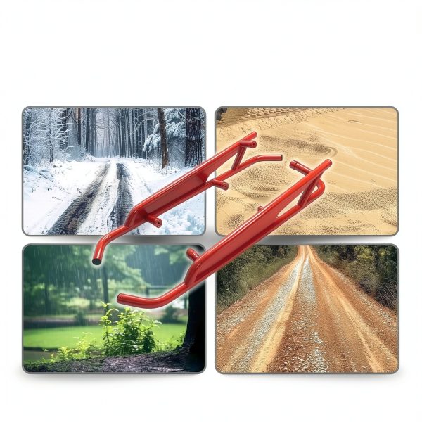 Nerf Bars Kojem Red Steel for Can‑Am Maverick X3 R LYMM‑213‑RD‑Z1-5