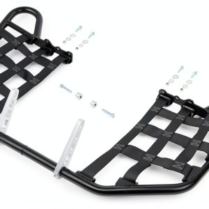 MotoSport ATV Nerf Bars Black with 1-1/2" Netting for Yamaha Raptor-0