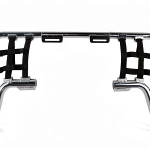 TUSK Motorcycle Nerf Bars Silver Brushed Finish 1 3/8" Alloy Tubes Set-0
