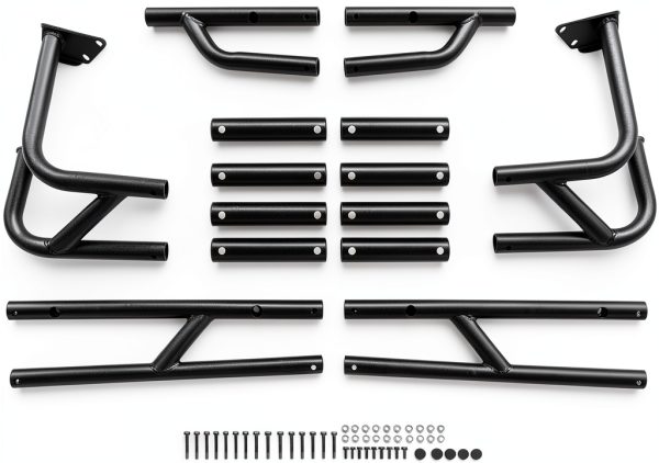 Rock Slider POKIAUTO UTV Black Powder Coated Iron for Honda Talon-7