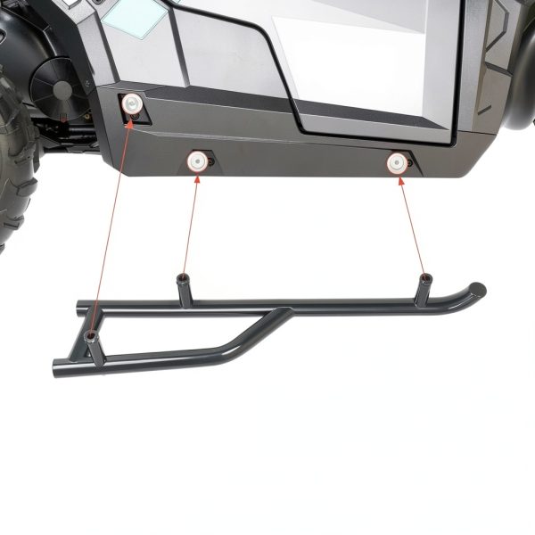 UTV Nerf Bar HECSA MO-2338 Black Alloy Steel Platform-4