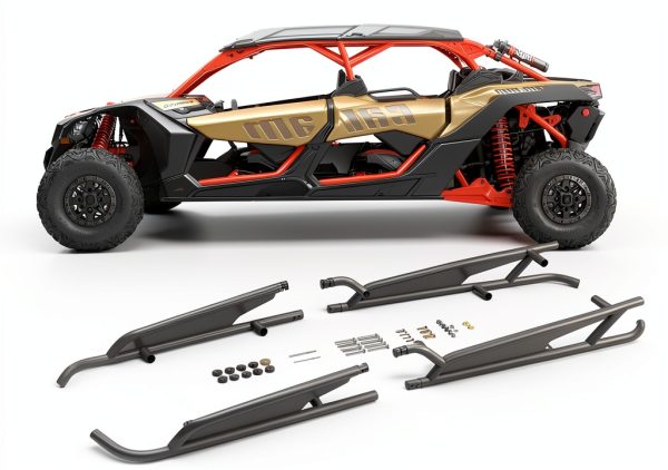 Can Am Maverick X3 MAX Rock Slider NIXFACE Steel Powder‑Coated Bar-0