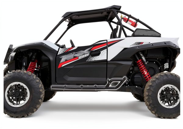 Kawasaki Teryx KRX 1000 Nerf Bar SLORIMOD Black Powder Coated Steel-6