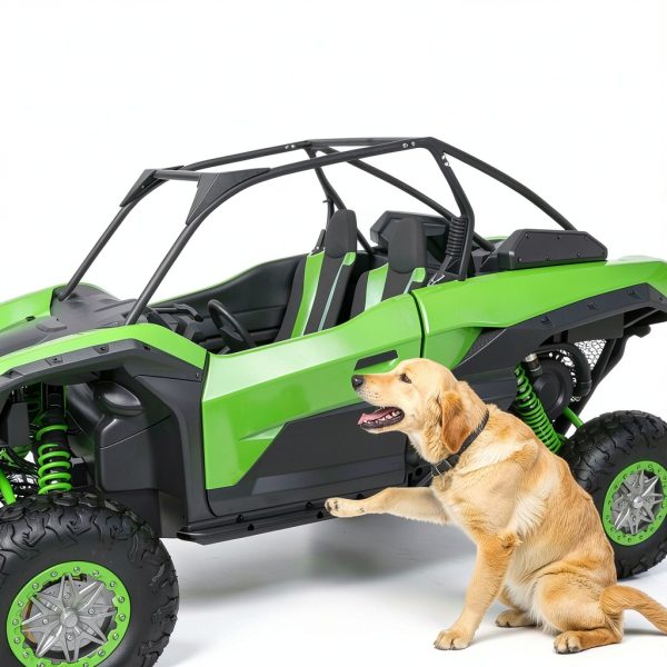 ELITEWILL Rock Sliders for UTV Green Powder Coated Alloy Steel EW C680-4