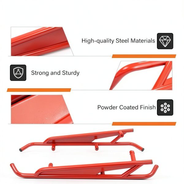 Nerf Bars Kojem Red Steel for Can‑Am Maverick X3 R LYMM‑213‑RD‑Z1-3