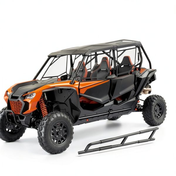 Rock Slider POKIAUTO UTV Black Powder Coated Iron for Honda Talon-6