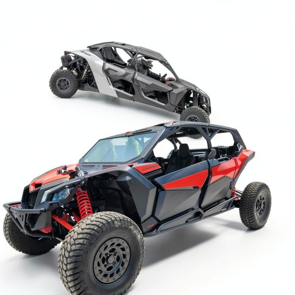 Can Am Maverick X3 MAX Rock Slider NIXFACE Steel Powder‑Coated Bar-1