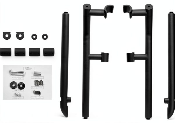 SuperATV Black 1.75" Heavy Duty Rock Slider for Kawasaki Teryx 4 2012+-8