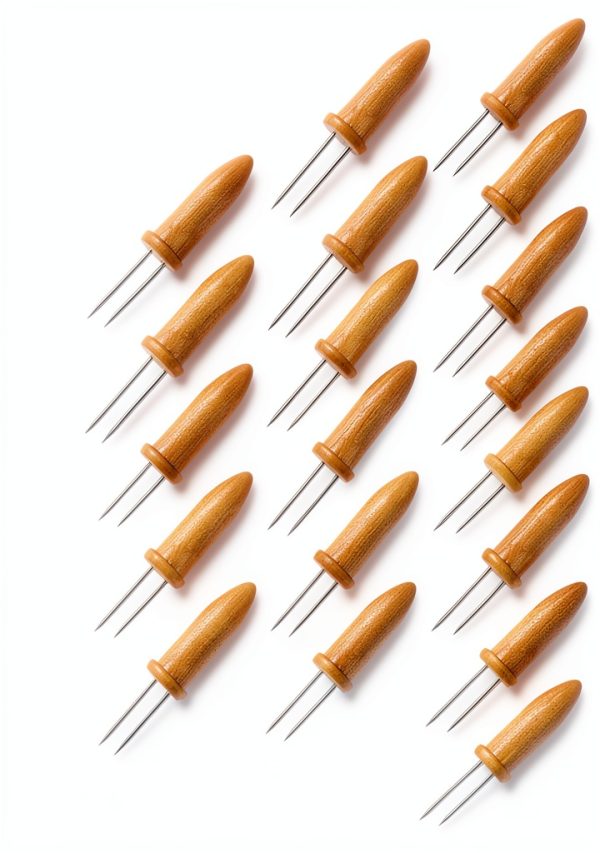Corn on The Cob Holders Kadden Stainless Steel Skewers 20 Pack Yellow-7