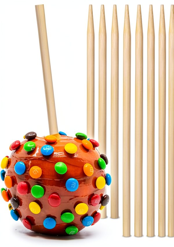 Thick Candy Apple Sticks YESTOO 150pcs Bamboo Skewers 5.5in 5mm-0