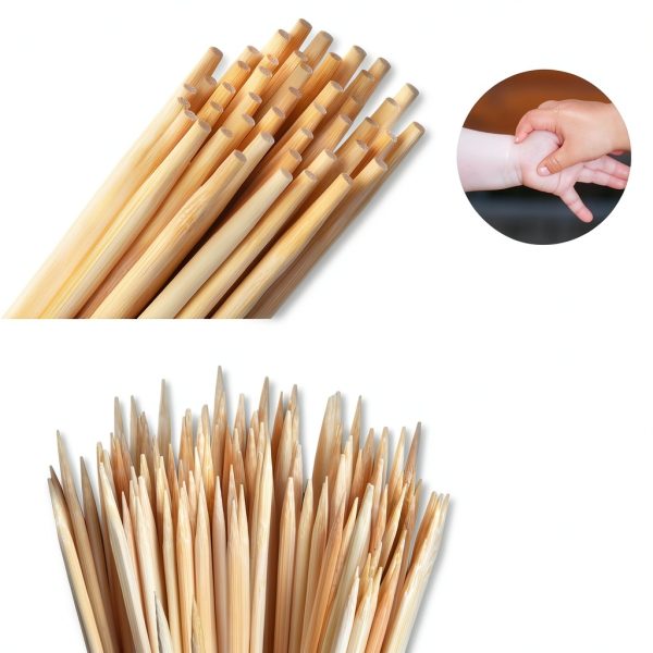 Natural Bamboo Skewers 6 Inch Semi Pointed Barbecue Skewers Judia YLL-1