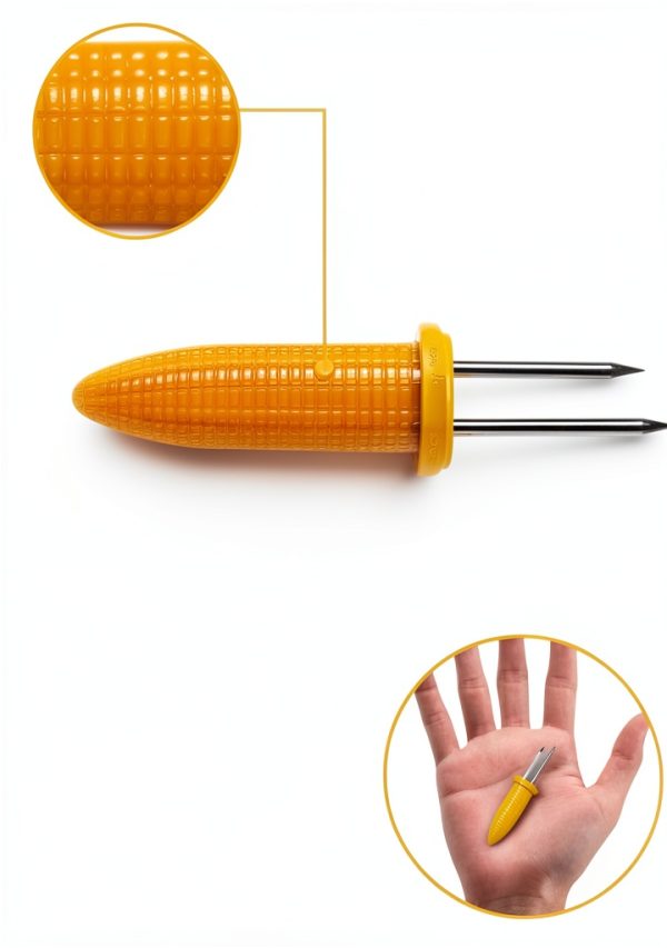 Corn on The Cob Holders Kadden Stainless Steel Skewers 20 Pack Yellow-6