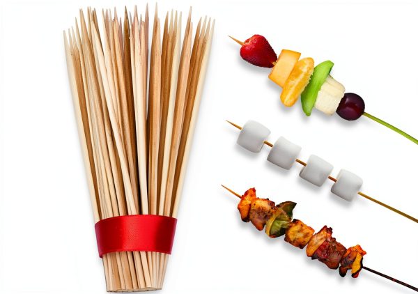 Bamboo Skewers 100pcs 18 Inch 4mm Thick by KT Deals Barbecue Skewers-0