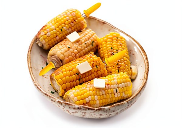 Corn Holders 10PCS Stainless Steel Skewers by GIRCSS Yellow BBQ Forks-2