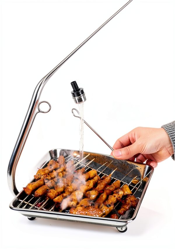 Stainless Steel Skewers ADULLPONY 12pcs Reusable BBQ Kabob Sticks-2