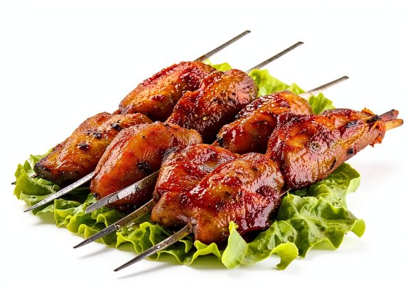 Stainless Steel Skewers ADULLPONY 12pcs Reusable BBQ Kabob Sticks-4