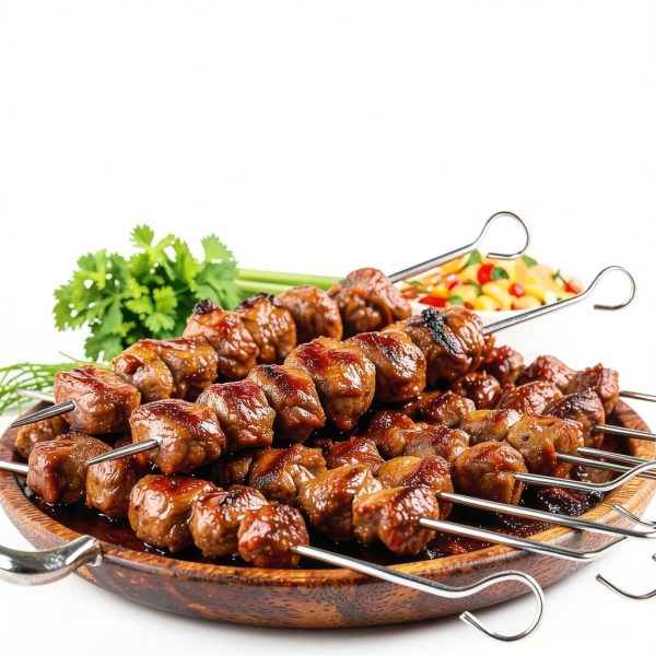 Stainless Steel Skewers ADULLPONY 12pcs Reusable BBQ Kabob Sticks-5