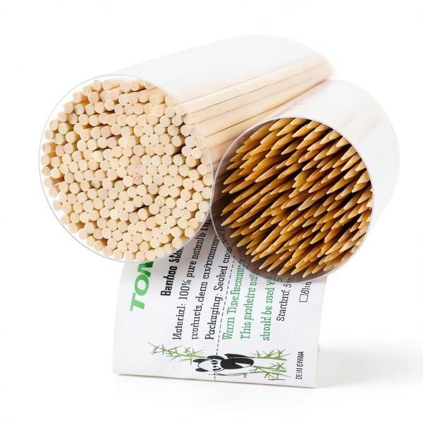 Bamboo Skewers 6 Inch Tongye Premium Barbecue Skewers 200 pcs-3