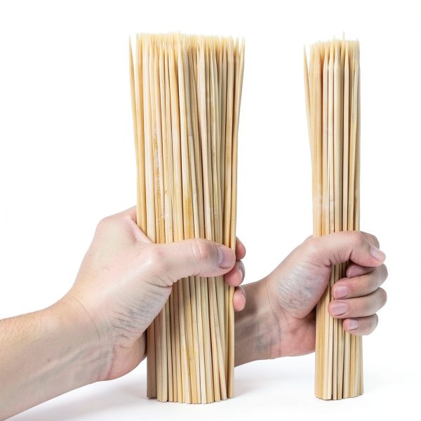 Bamboo Skewers 200PCS 12 Inch by Aerisque Natural BBQ Party Skewers-1