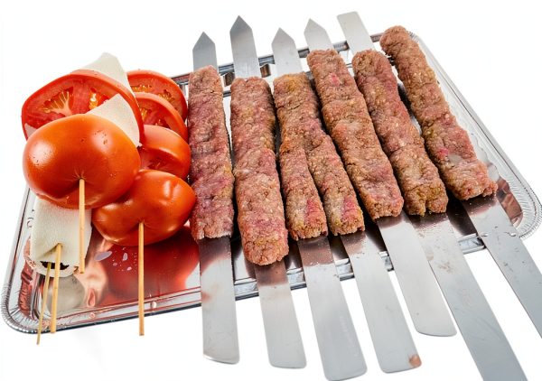 BBQ Skewers G F Products 23" x5/8" Stainless Skewers with Wood Handles-3