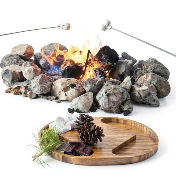 Smores Sticks For Fire Pit [Set Of 7] - Marshmallow Roasting Sticks For Campfire, Classic Smore Sticks - Hot Dog Sticks For Campfire - SUMPRI Campfire Sticks-7