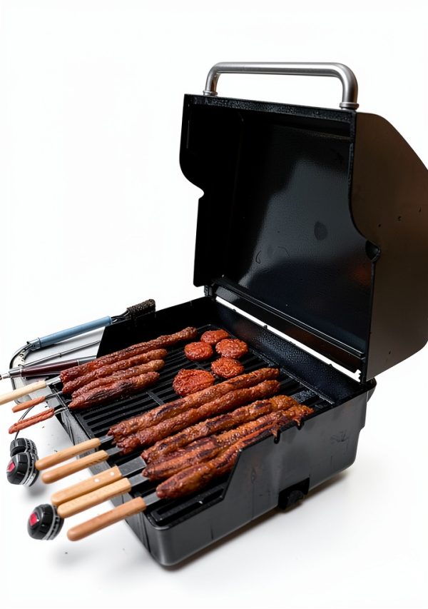 BBQ Skewers G F Products 23" x5/8" Stainless Skewers with Wood Handles-5