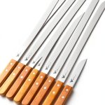 BBQ Skewers G F Products 23" x5/8" Stainless Skewers with Wood Handles-0