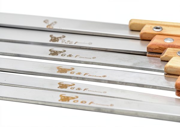 BBQ Skewers G F Products 23" x5/8" Stainless Skewers with Wood Handles-10