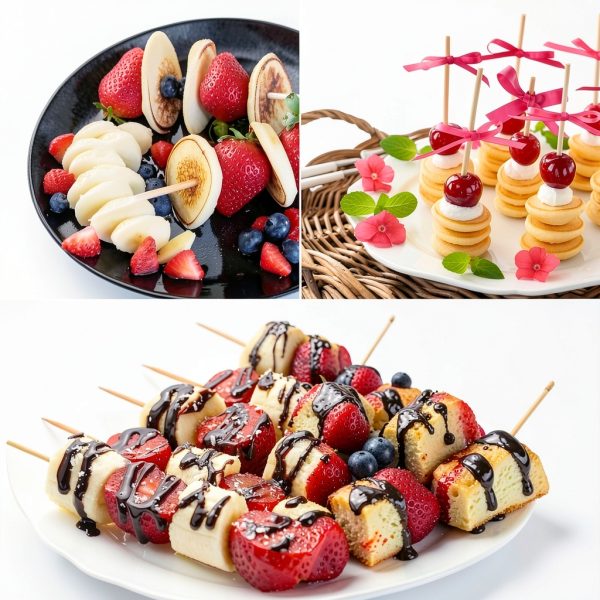Bamboo Skewers Zulay Kitchen 100-Pack 6" 4mm Roasting Sticks for BBQ-5