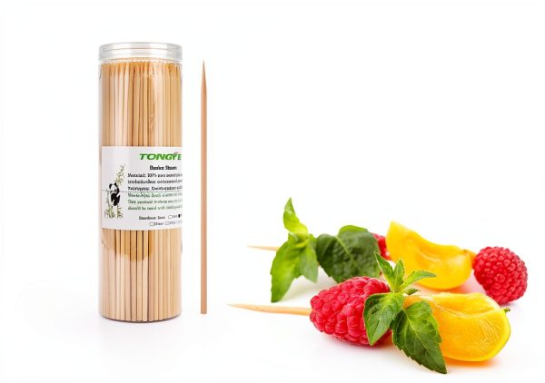 Bamboo Skewers 6 Inch Tongye Premium Barbecue Skewers 200 pcs-2